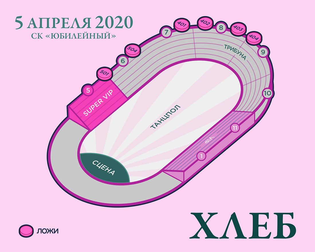 Схема зала Группа ХЛЕБ